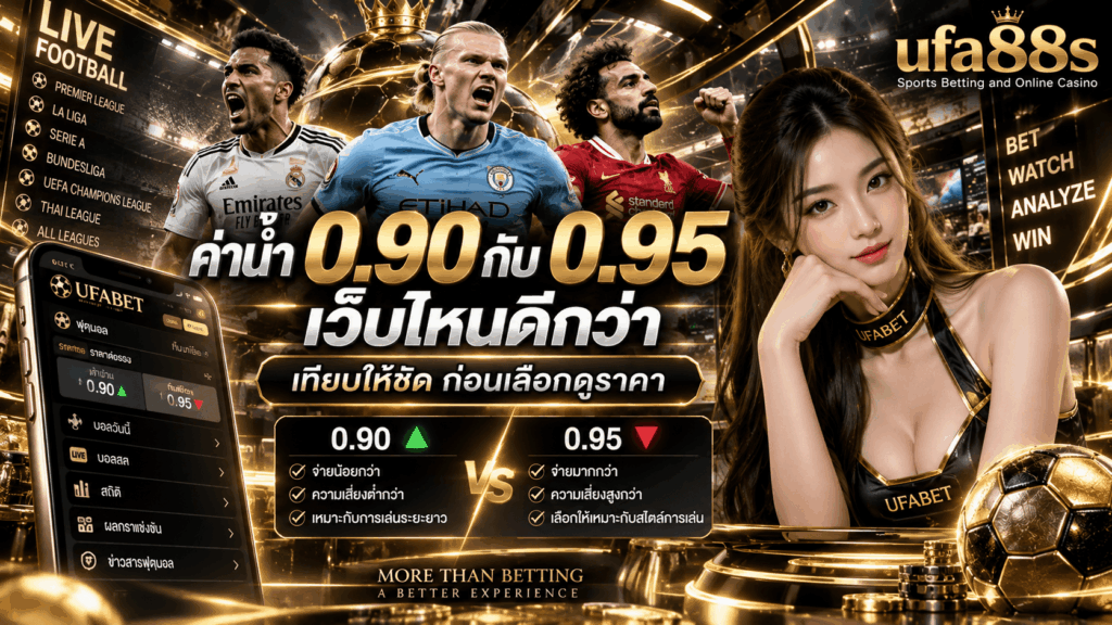 ค่าน้ำ 0.90 กับ 0.95 เว็บไหนดีกว่า