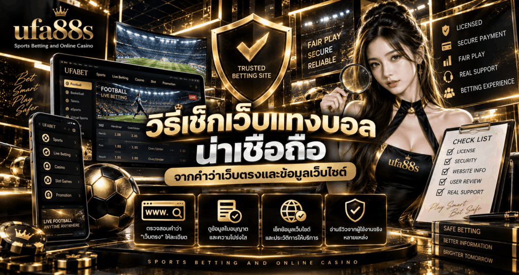 วิธีเช็กเว็บแทงบอลน่าเชื่อถือ