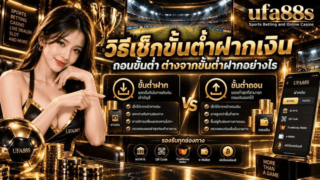 วิธีเช็กขั้นต่ำฝากเงิน