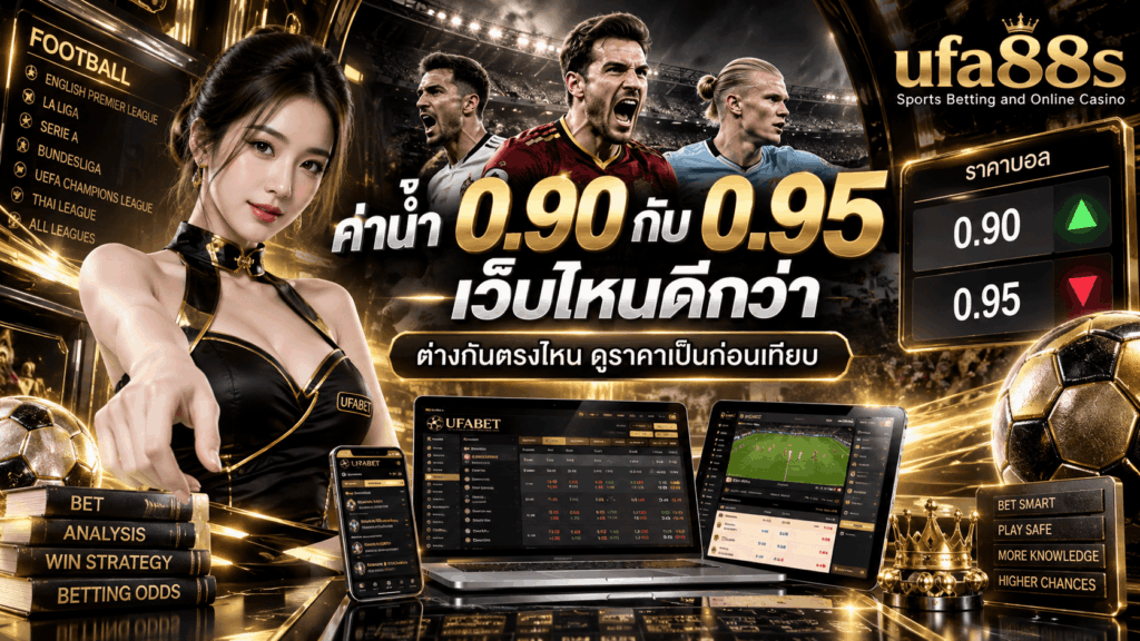 ค่าน้ำ 0.90 กับ 0.95 เว็บไหนดีกว่า