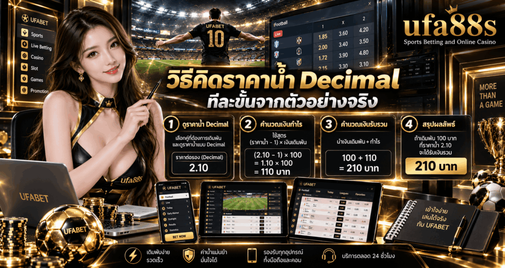 วิธีคิดค่าน้ำ Decimal