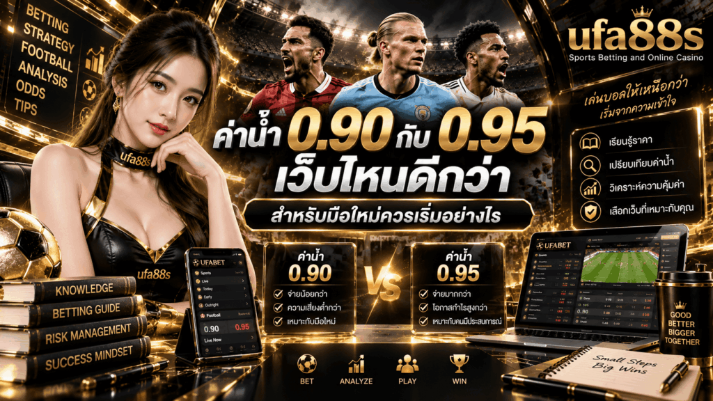 ค่าน้ำ 0.90 กับ 0.95 เว็บไหนดีกว่า