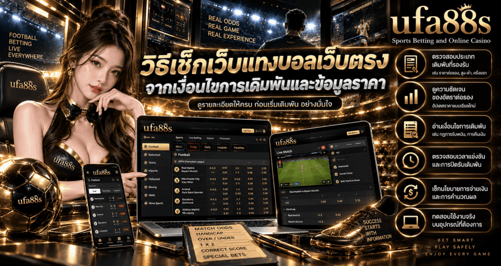 วิธีเช็กเว็บแทงบอลเว็บตรง