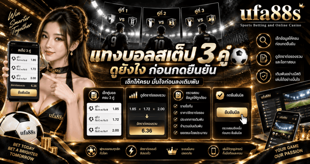 วิธีกดบอลสเต็ป 3 คู่