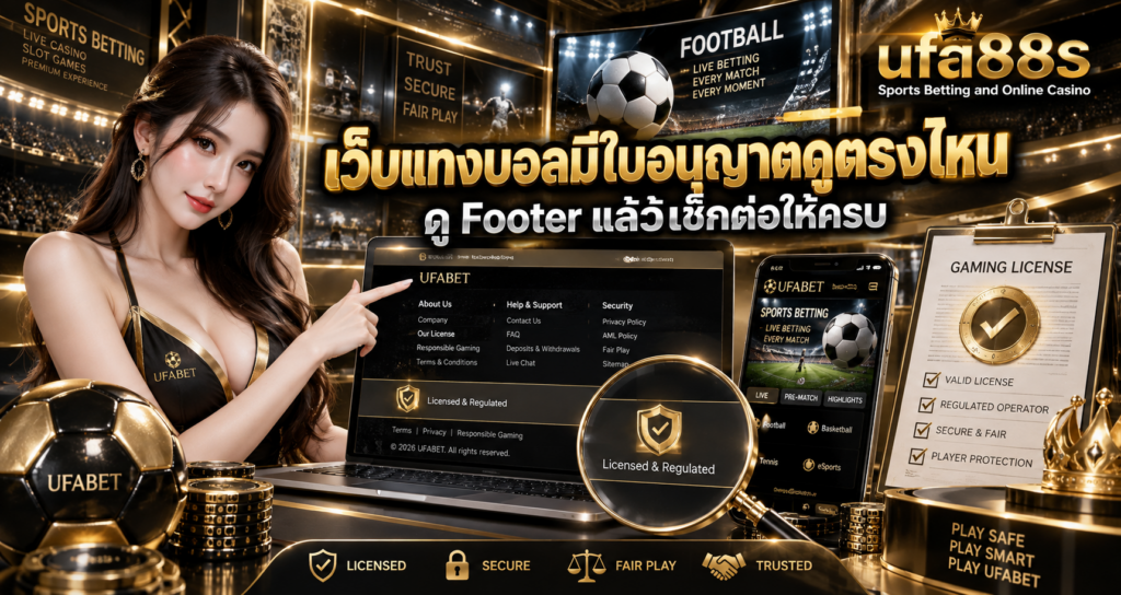 เว็บแทงบอลมีใบอนุญาตดูตรงไหน