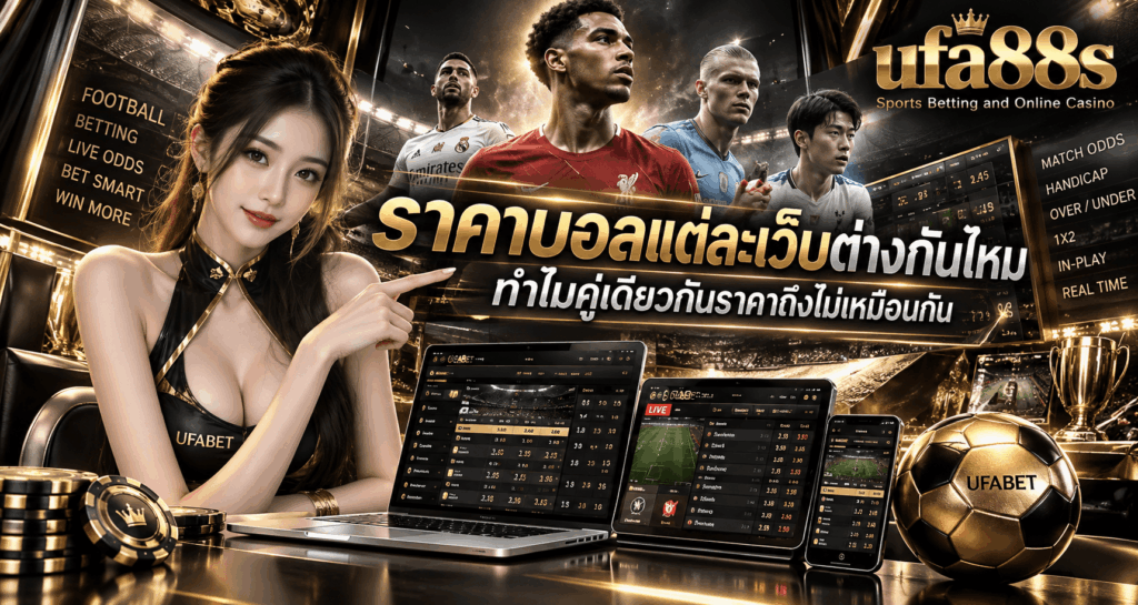 ราคาบอลแต่ละเว็บต่างกันไหม