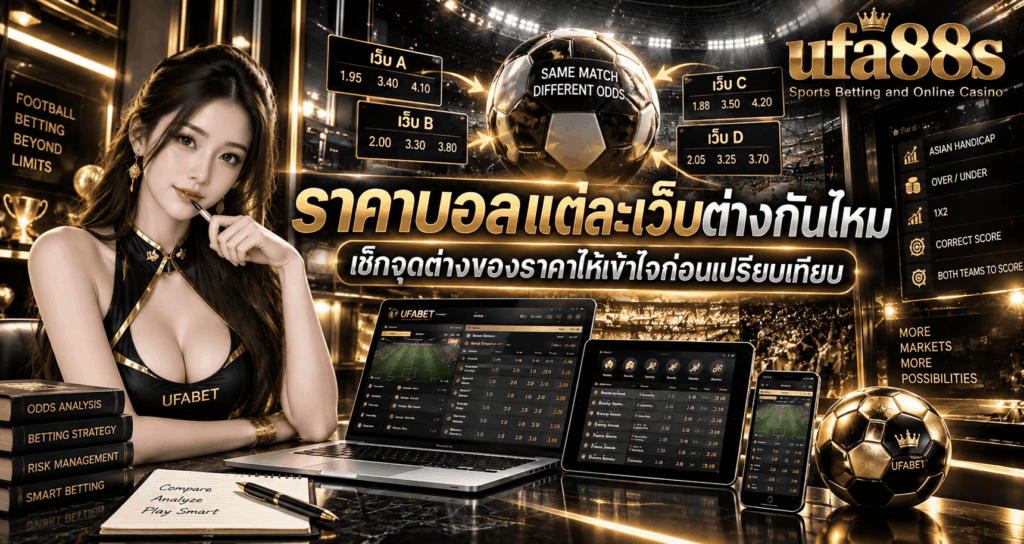 ราคาบอลแต่ละเว็บต่างกันไหม