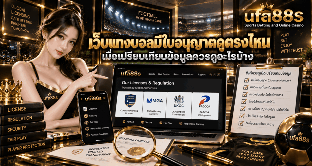 เว็บแทงบอลมีใบอนุญาตดูตรงไหน