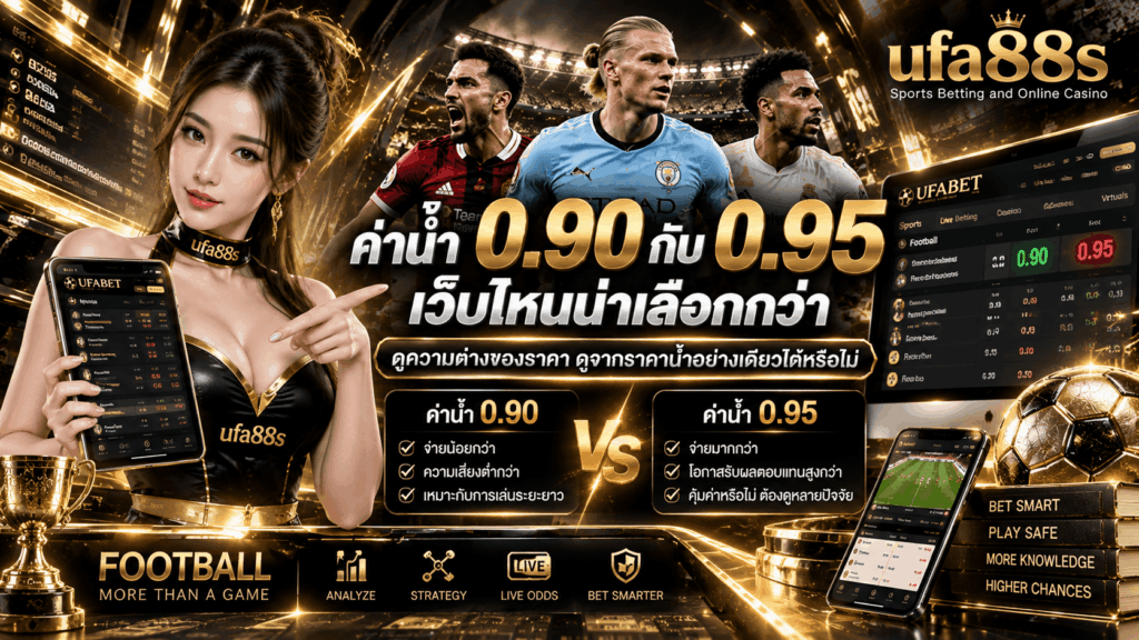 ค่าน้ำ 0.90 กับ 0.95 เว็บไหนดีกว่า