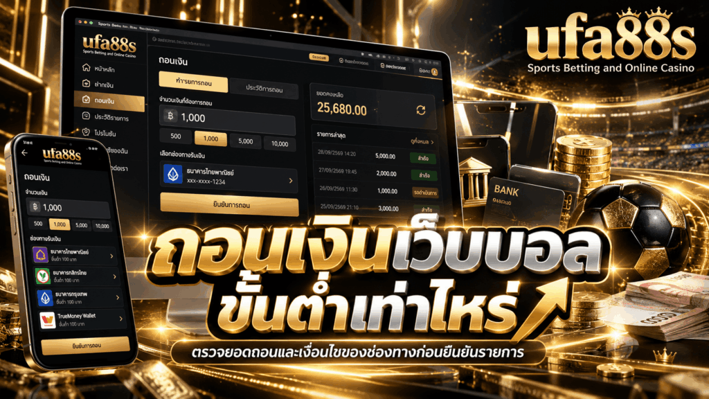 ถอนเงินเว็บบอลขั้นต่ำเท่าไหร่