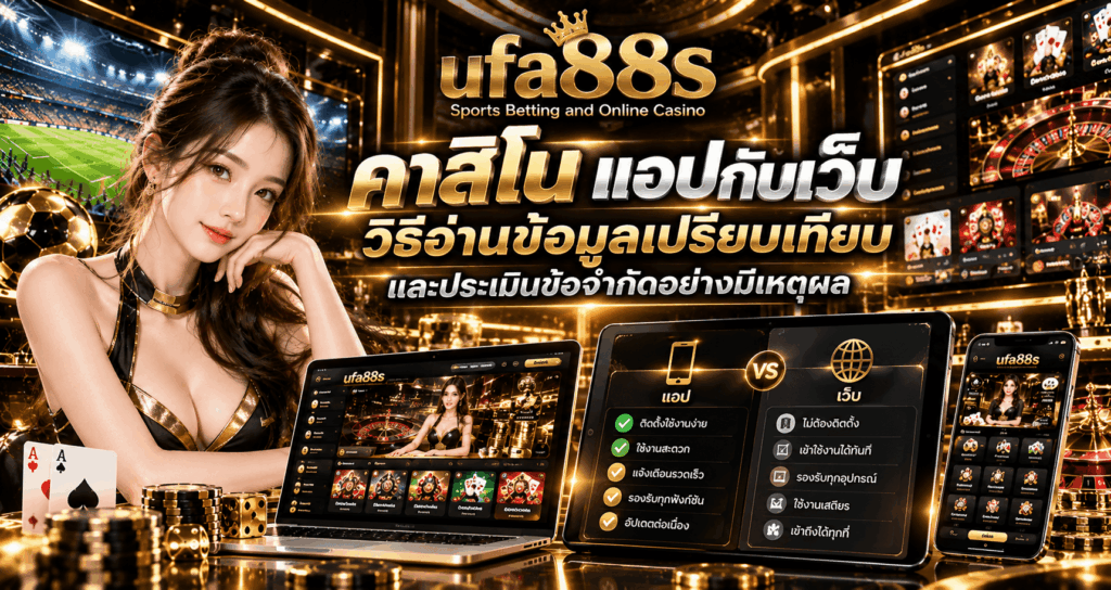 คาสิโน แอปกับเว็บ
